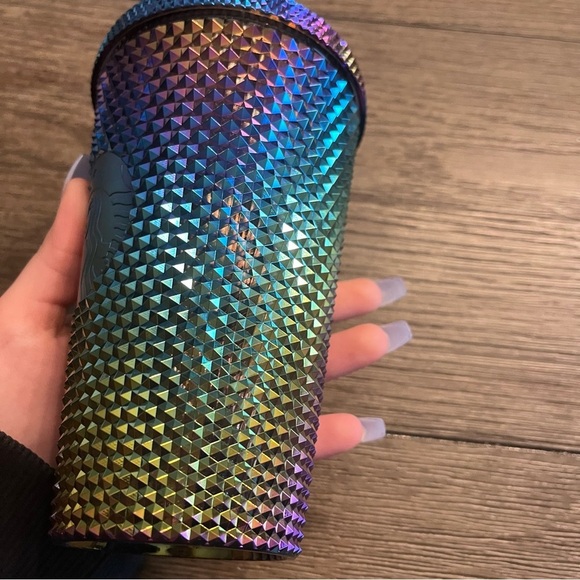 - NWT RARE oil slick studded iridescent grande Starbucks tumbler - Picture 3 of 5